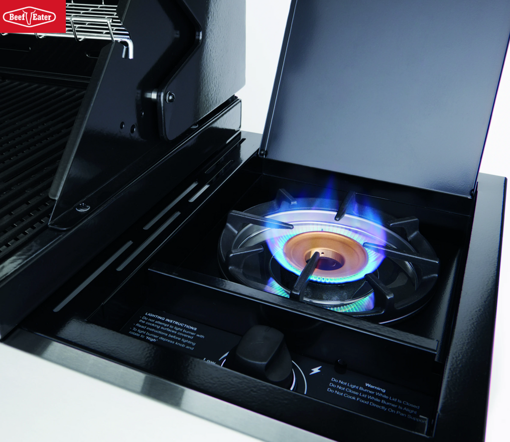 BeefEater 1200E Series - 4 Burner BBQ & Side Burner With Trolley