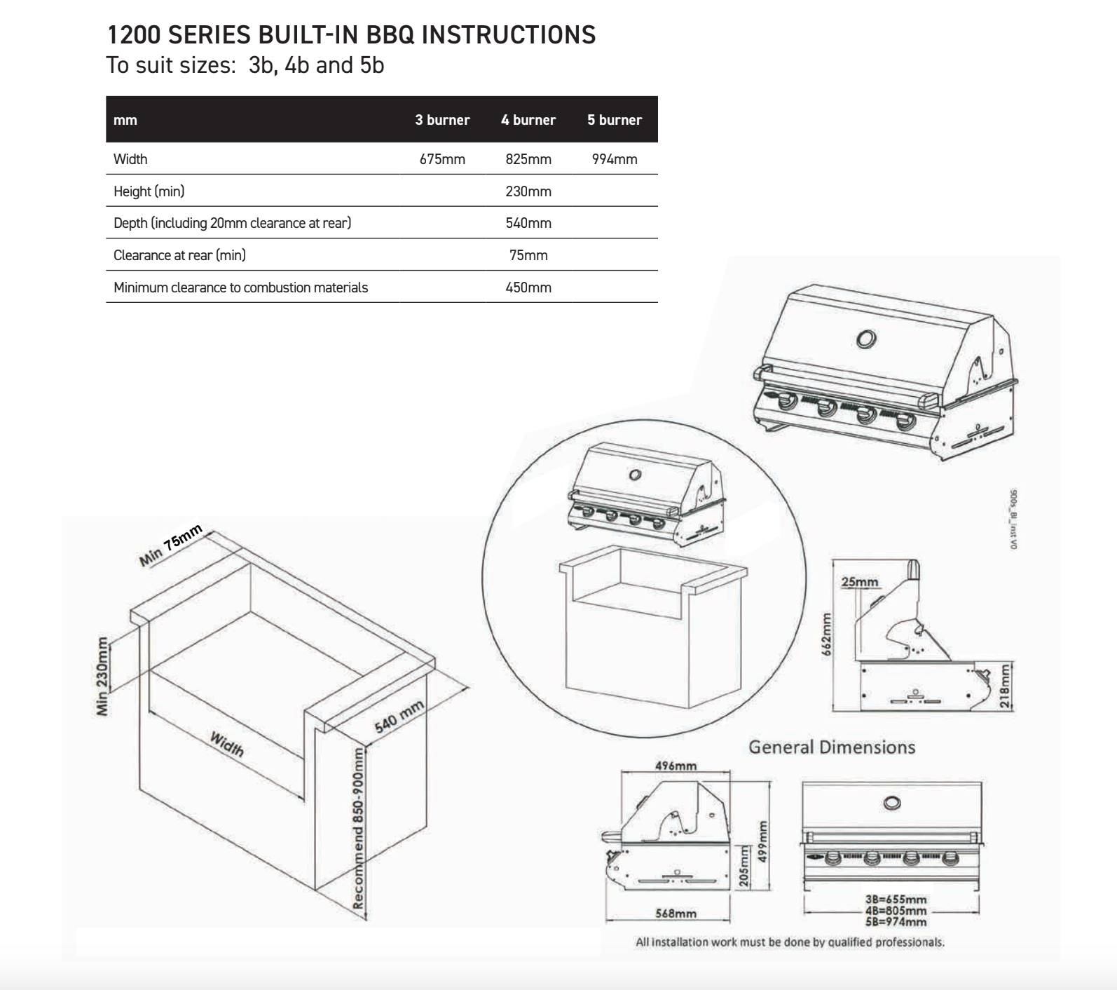 Beefeater 1200E Built-In 5 Burner Gas BBQ